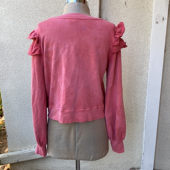 PAIGE from Neiman’s 100% Penelo faded tie dye sweatshirt with ruffles. Worn once - Picture 6 of 12